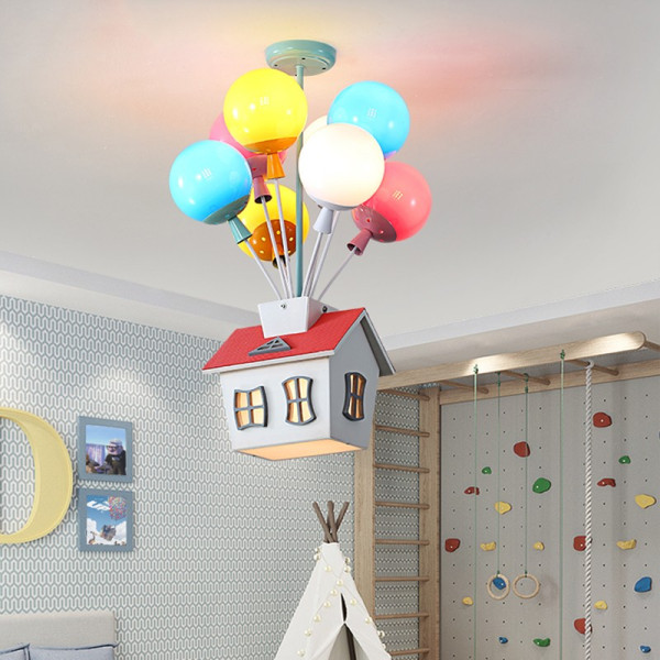 Balloon House Kids Lamp – Magical LED for Children’s Rooms with Exclusive House Design and Colorful Balloons