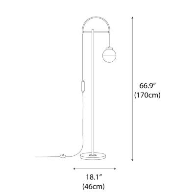 Luminária de piso Oria – Elegância minimalista com detalhes dourados e luz LED acolhedora Luminária de piso Oria – Elegância minimalista com detalhes dourados e luz LED acolhedora